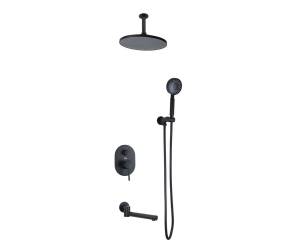 Душевой комплект Bronze de Luxe Scandi 14582/1B черный матовый