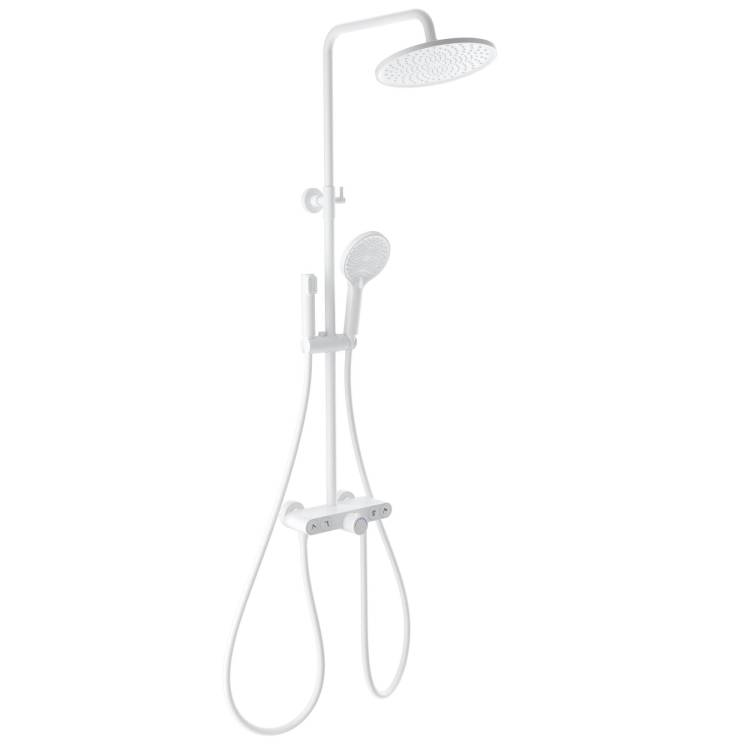 Душевая стойка Wonzon & Woghand WW-B4113-MW белая, с термостатом