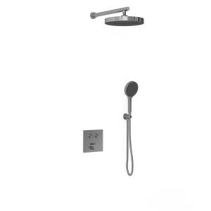Душевой комплект Vincea Inspire VSFW-4I212GM встраиваемый, двухрежимный, вороненная сталь