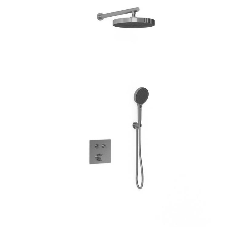 Душевой комплект Vincea Inspire VSFW-4I212GM встраиваемый, двухрежимный, вороненная сталь