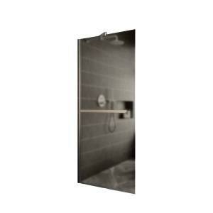 Душевая перегородка MaybahGlass MGD-728-5ш 79x195, стекло бронза матовая 8 мм, профиль хром матовый