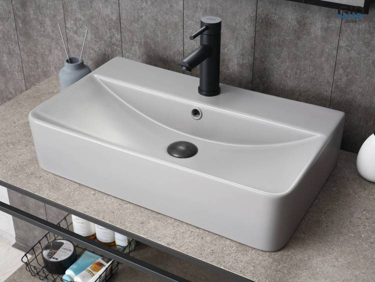 Раковина Gid Geométrico Gm1344 52236 серая матовая, 61x35.5x14