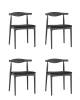Набор из 4 стульев Stool Group Bull 8310 grey 90207 X4 серый, с мягким сиденьем