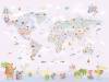 Бесшовные Eco обои Ortograf Little friends 34384 Карта - Лесные путешественники 3 Шелк OE-H