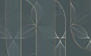 3D Фотообои Artegrafico «Цветочное кружево в малахитовых тонах» PL-101 канвас