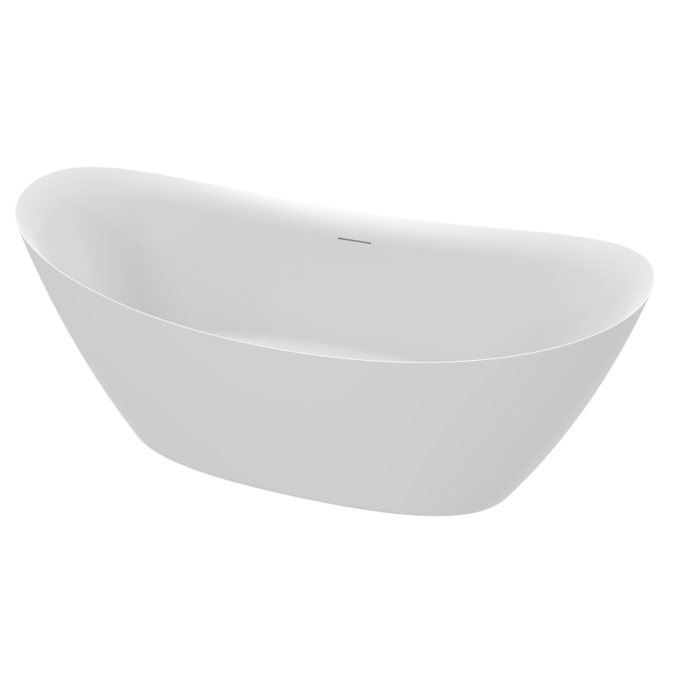 Акриловая ванна AQUAme AQM3504MW 167.6x75, белый матовый