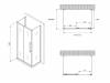 Душевой уголок Abber Schwarzer Diamant AG30150BH-S60B-S60B 60x195x150, профиль Черный фото 5