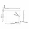 Поддон для душа Wasserkraft Wiese 84T36 140x90 фото 3