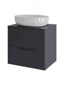 Тумба с раковиной Agger Свит SWE600ETGR-ST-5520W графит матовый, 60 см