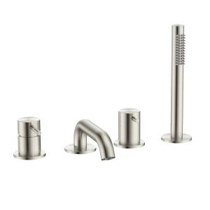 Смеситель на борт ванны AQUAme Siena AQM6219BN никель шлифованный