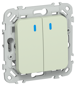 Выключатель 2-клавишный проходной IEK Flite FI-V22-1-10-1-K92 панг