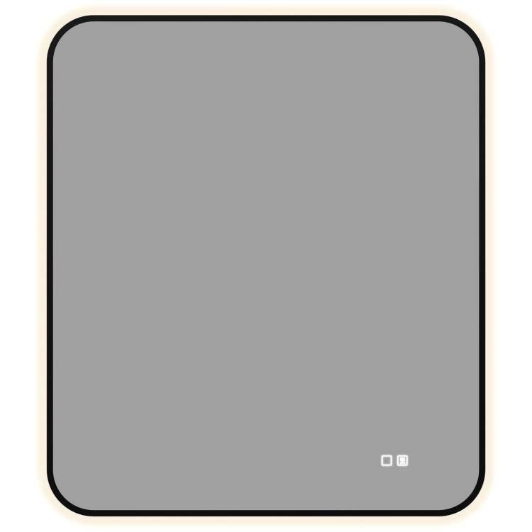 Зеркало Aquanet Контур 00367662 LED подсветка, подогрев, черное, 80x70