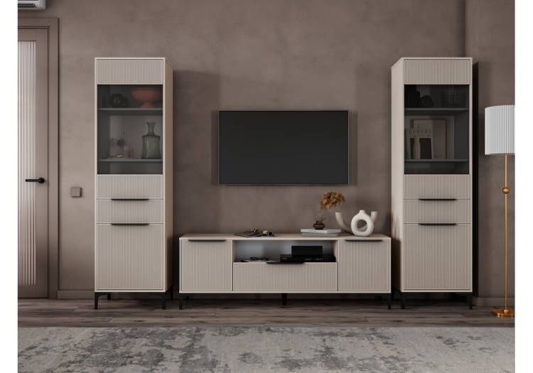 Стенка в гостиную Woodville Иадама 620698 кашемир комплектация 7