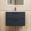 Тумба с раковиной Uperwood Foster New подвесная, черная, 70 см