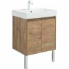 Тумба с раковиной Aquanet Nova Lite 60 дуб рустикальный, с дверками фото 4