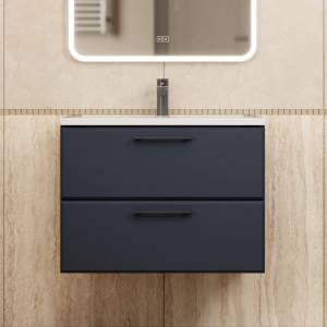 Тумба с раковиной Uperwood Foster New подвесная, черная, 70 см Тумба с раковиной Uperwood Foster New подвесная, черная, 70 см