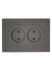 Розетка 2-местная IEK Forte&Piano FP-R20-10-1-K03 серый фото 5