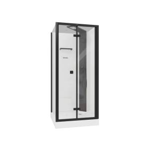 Душевая кабина Cerutti Spa BELLA90B черная, 90x90x225