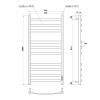 Полотенцесушитель электрический Point Антея PN17850B П10 500x1000, черный фото 4