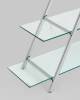 Стеллаж Stool Group Гейт EDCS-006 стекло, сталь серебро 120x30x176 фото 4