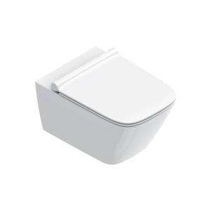 Унитаз подвесной Catalano Green 0451200001 + 0411550001 + 9056060000 безободковый, с крышкой-сиденьем микролифт