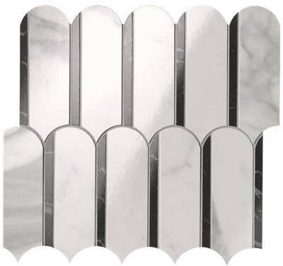 Мозаика FAP Ceramiche Roma Gold FQKP Carrara Superiore Nero Elegante Archs Mosaico 28.2x31