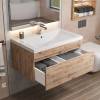Тумба с раковиной Uperwood Eva 3930313471 подвесная, выдвижной ящик, крафт табачный, 75 см фото 6
