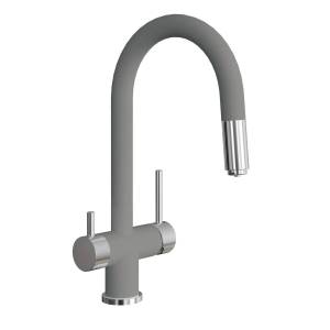 Смеситель для кухни Florentina Маэстро 337.03H.2123.307 серый шелк