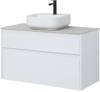 Тумба под раковину Aquanet Nova Lite 100 242581 2 ящика, белый глянец фото 12