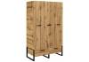 Шкаф Woodville Iris 406525 дуб вотан, черный муар