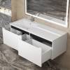 Тумба с раковиной Uperwood Tanos подвесная, левая, белая, графит, 120 см фото 5