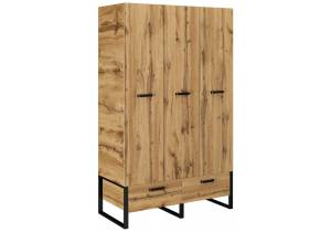 Шкаф Woodville Iris 406525 дуб вотан, черный муар