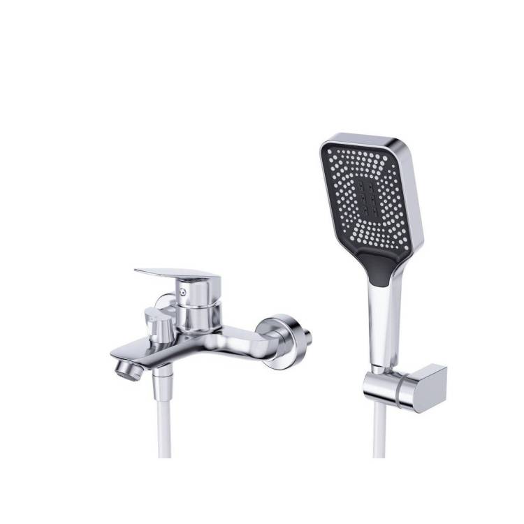 Смеситель универсальный BelBagno DUE-VASM-CRM с душевым гарнитуром, хром