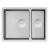 Мойка кухонная Paulmark Next 58/2S Uni PM225844-BS Брашированная Сталь, 58x44
