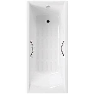 Чугунная ванна Delice Prestige DLR230614R-AS 160x70, с антискользящим покрытием, с отверстиями под ручки, без ножек