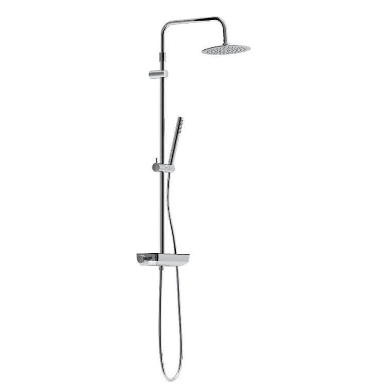 Душевая стойка Damixa Scandinavian Pure 936750000 с ТМС смесителем полкой, хром