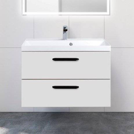 Тумба с раковиной BelBagno Aurora 80 bianco lucido