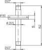 Кронштейн для верхнего душа Paini 50PZ744T615BI черный матовый брашированный фото 2