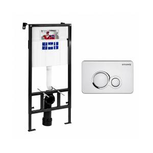 Система инсталляции для унитазов Bettoserb Sava Fix Slim SET40006464 клавиша хром глянец