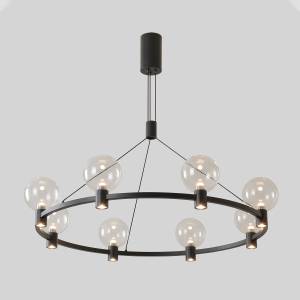 Большая подвесная светодиодная люстра Crystal Lux DUET SP56W LED BLACK