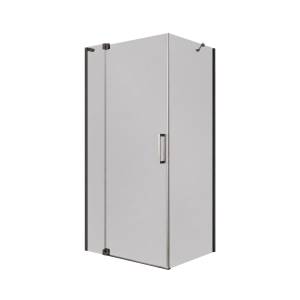Душевой уголок Cezares SLIDER-AH-1-80-90/100-GRIGIO-GM профиль оружейная сталь, стекло серый, 90x80x195