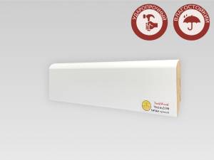 Плинтус МДФ TeckWood Титан Прямой Белый 2000x70x16