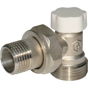 Клапан запорно-балансировочный Stout (евроконус) угловой 1/2