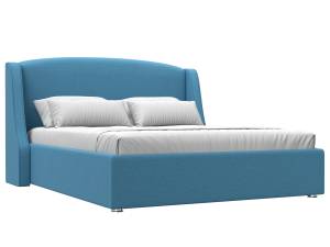 Интерьерная кровать Лига Диванов Лотос 123623 амур голубой, рогожка 160x200