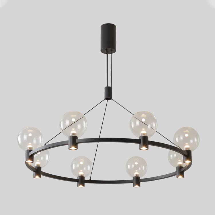 Большая подвесная светодиодная люстра Crystal Lux DUET SP56W LED BLACK