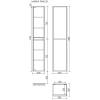 Шкаф-пенал Sancos Marmi PMR35EG 35x160, дуб галифакс натуральный фото 5