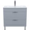 Тумба с раковиной IDDIS Oxford 80 OXF80L0I95K светло-серый