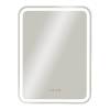 Зеркало-шкаф Art&Max Platino R AM-Pla-600-800-1D-R-DS-FC-H-T-Grey с подсветкой, часами и подогревом, Антрацит, 80x60