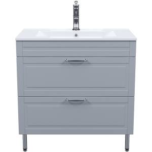 Тумба с раковиной IDDIS Oxford 80 OXF80L0I95K светло-серый