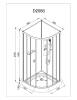 Душевая кабина AvaCan D2080N без крыши, 80x80x203 фото 21